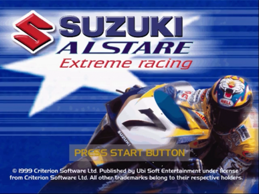 Suzuki Alstare Extreme Racing title screen for Sega Dreamcast